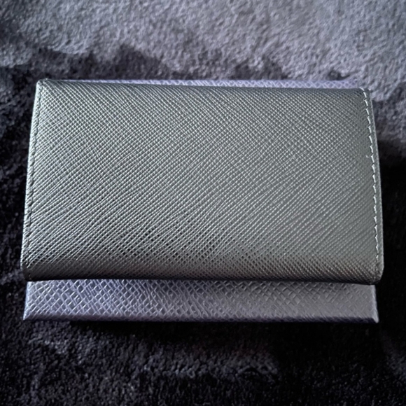 PRADA Tessuto Milano Saffiano Leather 6 Key Holder Wallet Cardholder Black - Picture 9 of 15